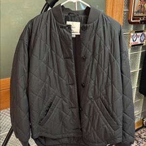 Wilfred Black Quilted Puffer Jacket